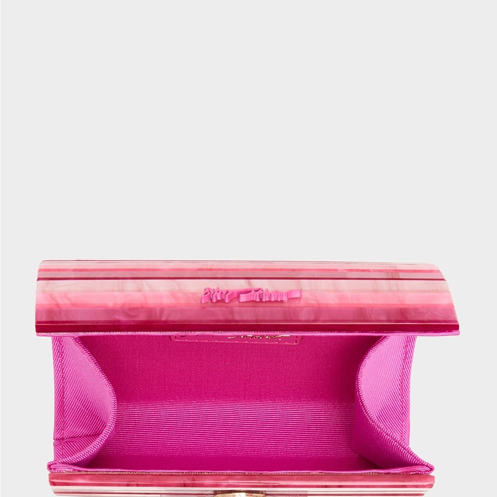 Betsey Johnson Pink Marbled Micro Clutch Pink NWT - Picture 4 of 6